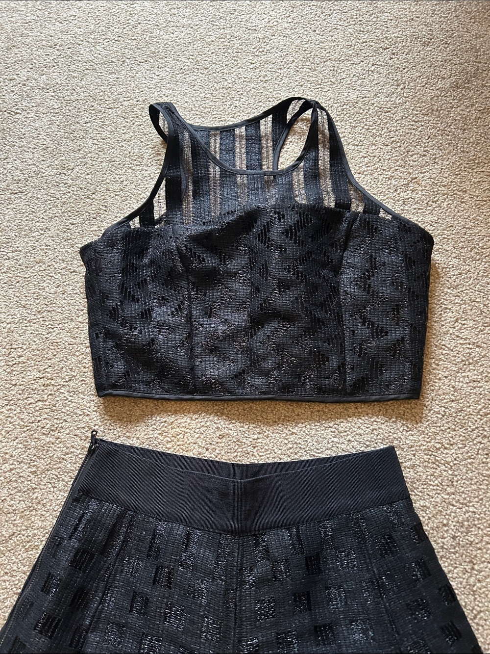 Milly Two Piece Black Dress size small - Picture 2 of 14